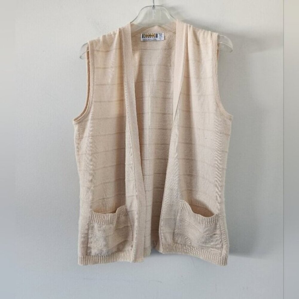 WOLFORD | Vintage wool vest beige sz 44